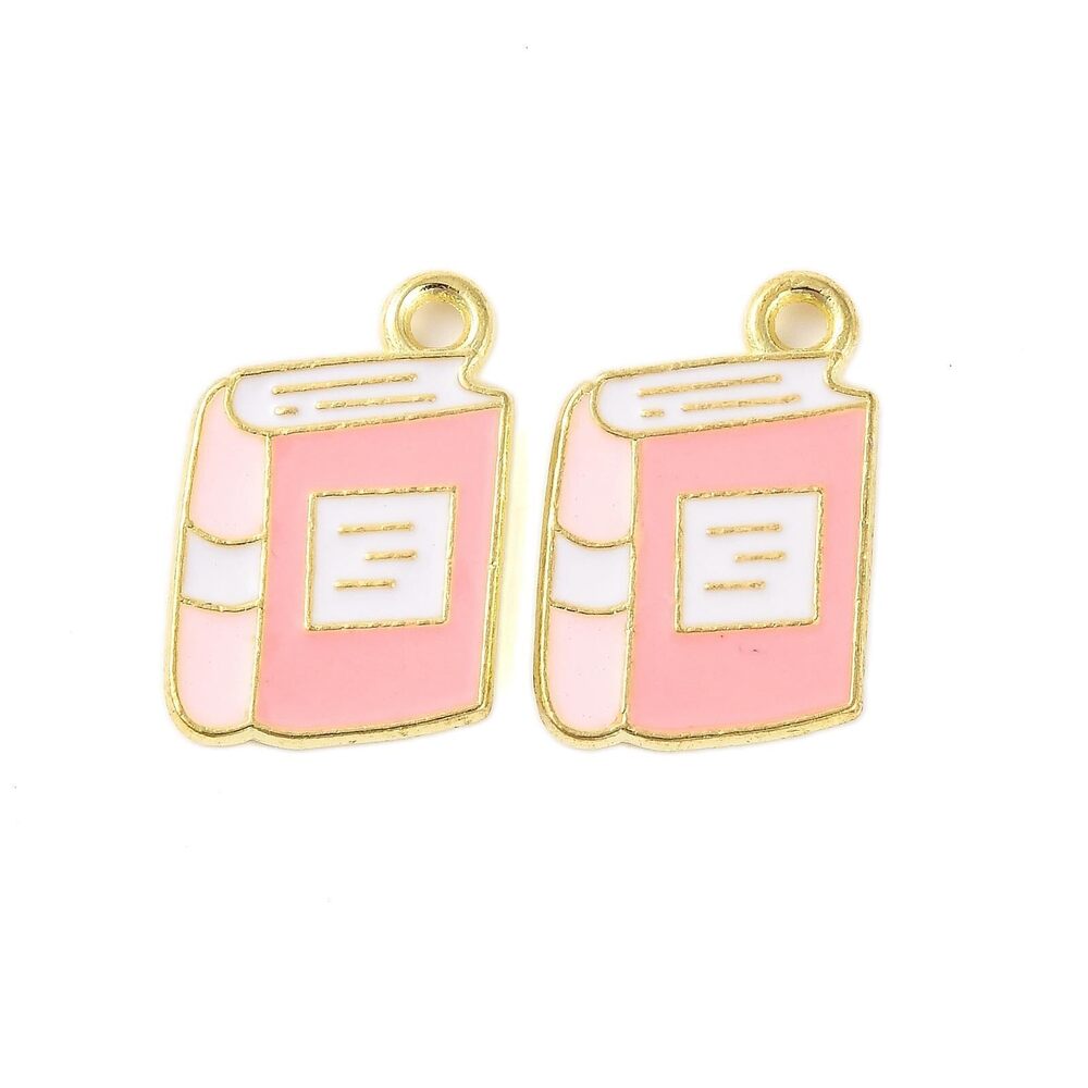 5588 100 pcs Alloy Book Enamel Charms Teacher's Day School Theme Metal